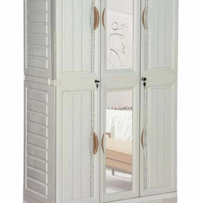 Lemari Plastik Napolly 3 Pintu - Bandung Only