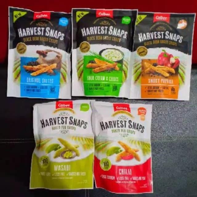 

Calbee Harvest Snaps Black Bean Baked Crisps Snack Snek