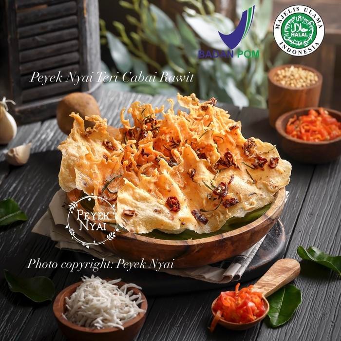 

Peyek Nyai - Rempeyek Teri Cabai Rawit (Toples 5L) XL