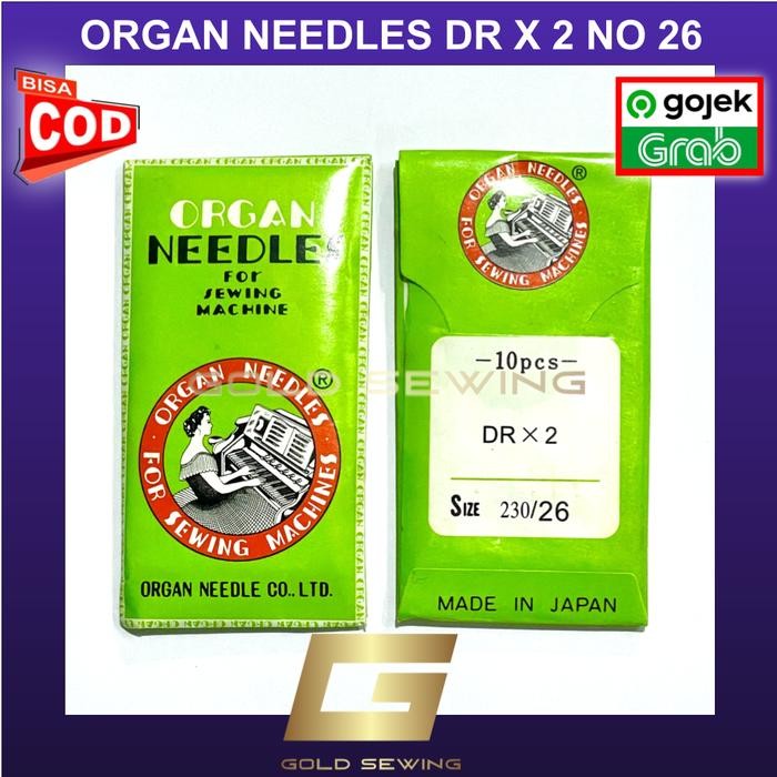 

AT Jarum Organ DR x 2 / DRx2 No 26 Jarum Mesin Jahit Karung New Long