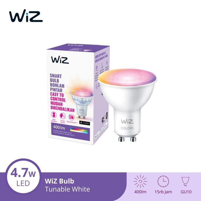 Wiz Lampu Smart Led Spotlight Gu10 4,7W Wifi Rgb
