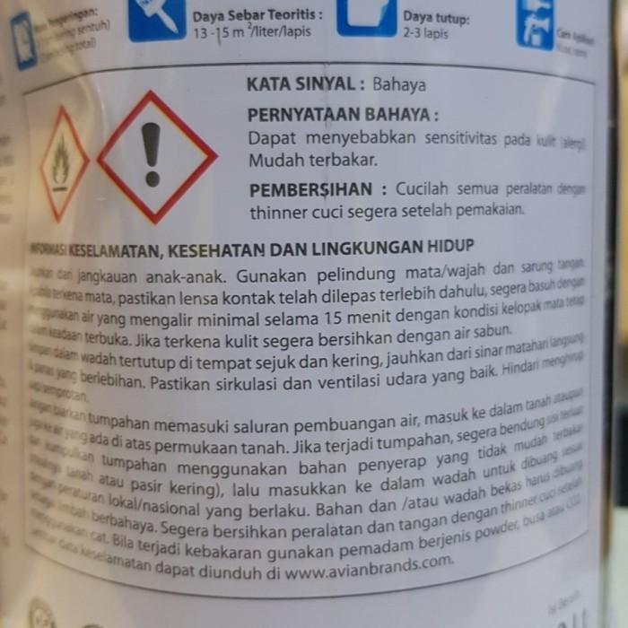 Avian-Cat Kayu Besi High Glossy (Cepat Kering) 1Kg Putih(Sw) Mengkilap