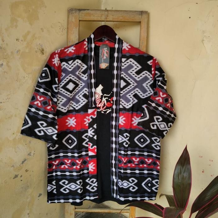 BAJU BATIK OUTER KIMONO TENUN EK PRIA WANITA CARDIGAN JUMBO