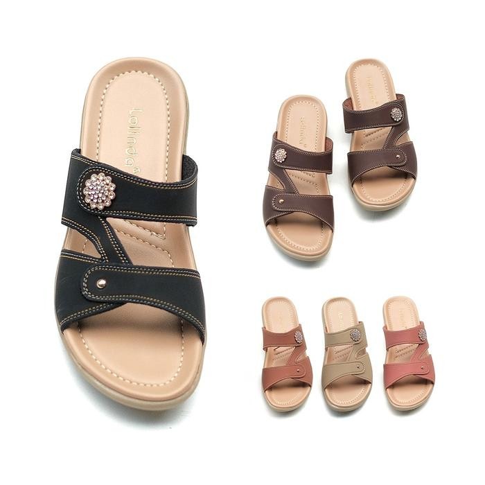 Lolinda Sandal Flat Teplek Lolinda Sandal Teplek Flip Flop Casual Lolinda Original -Gratisongkir