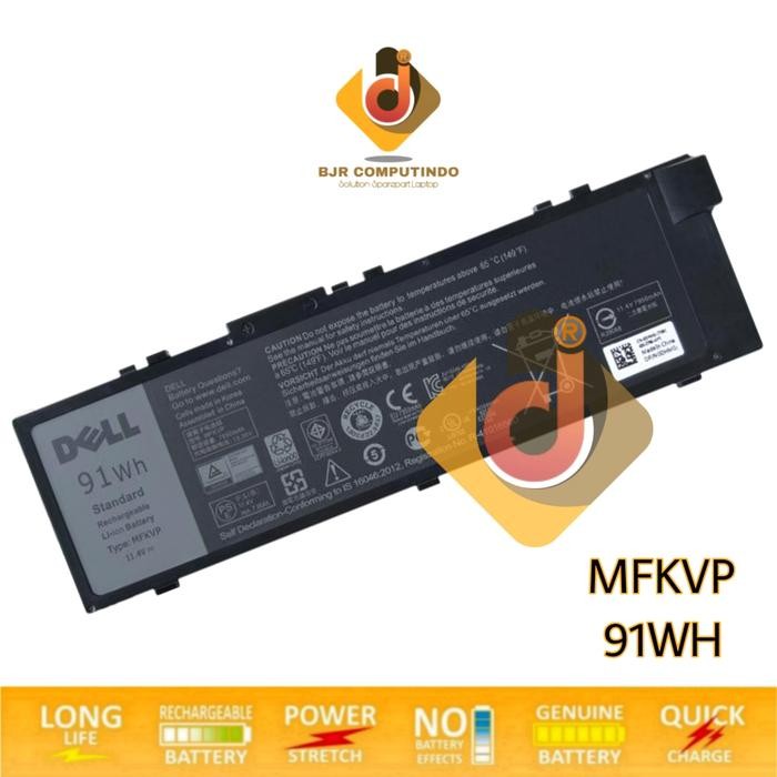 Baterai Dell Precision 15 7510 7520 7000 M7510 M7710 MFKVP 91WH ORI