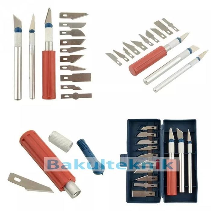 

AT Cutter Set Atau Pen Cutter Carving Sculpting Set Isi 16pc