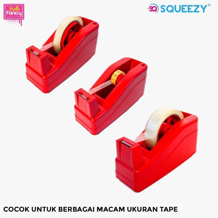 

AT Paket Bundling Tape Dispenser + Isolasi Squeezy / Isolasi dan Tape Cutter