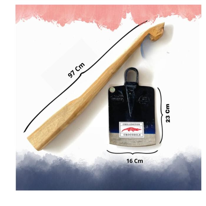 Baru Kepala Cangkul Pacul Besar Cap Buaya / Croile + Gagang Cangkul Asli Terlaris