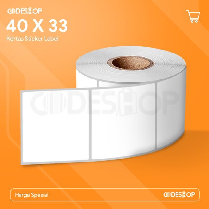 

AT Custom Label Barcode Yupo 45 x 33 mm 1 Line Core 1 Inch Isi 2.500 Pcs