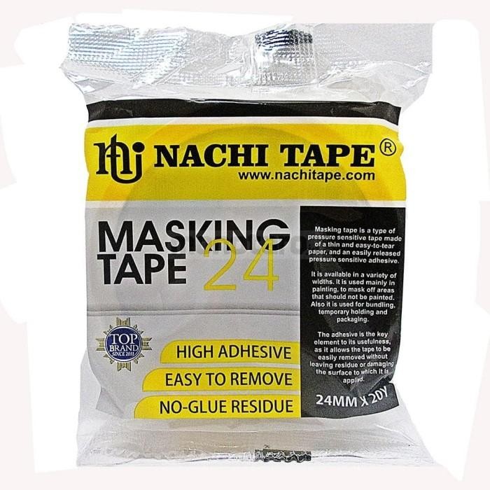 

AT Isolasi Kertas / Masking Tape Nachi 24 mm x 20 yard 1 DUS / 96 ROLL