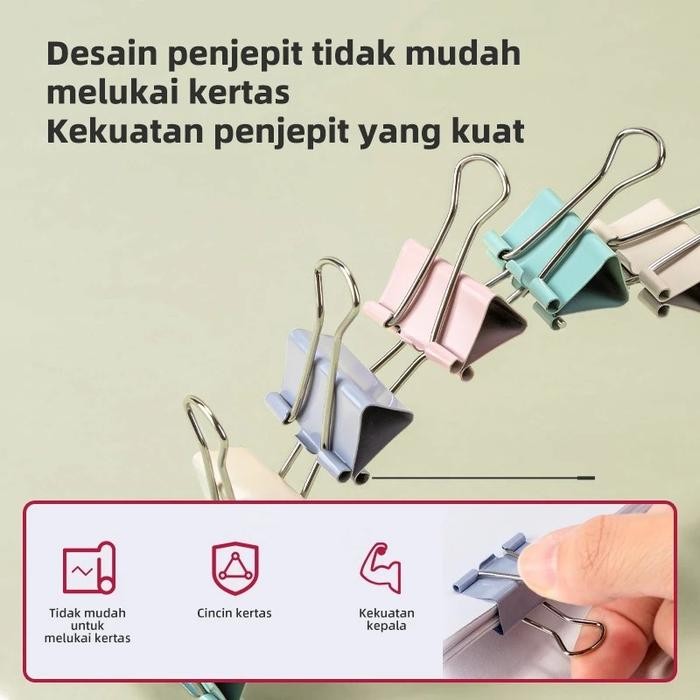 

AT Deli Binder Clip / Klip Binder / Penjepit Kertas Warna-Warni Pastel 855XA