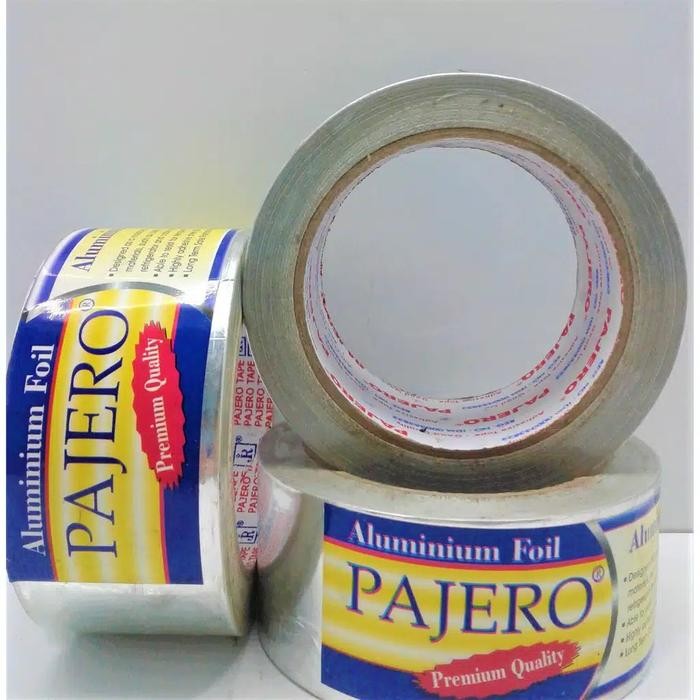 

AT AGA88 Isolasi ALUMINIUM Foil PAJERO 25 Meter Solasi Lakban Tahan Panas