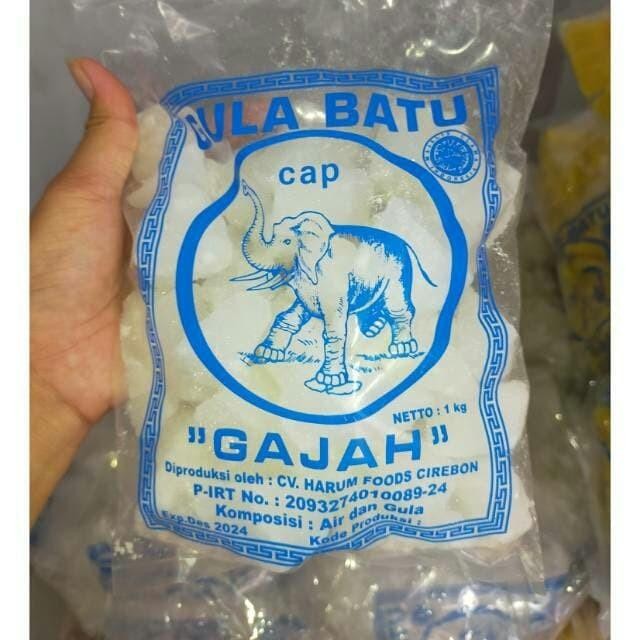 

(Expert) Gula Batu Putih CAP GAJAH Khas Cirebon Kemasan 1 Kg