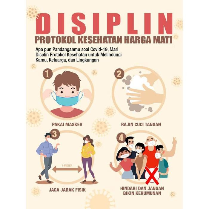 

AT STIKER a5 protokol himbauan kesehatan covid normal jarak masker