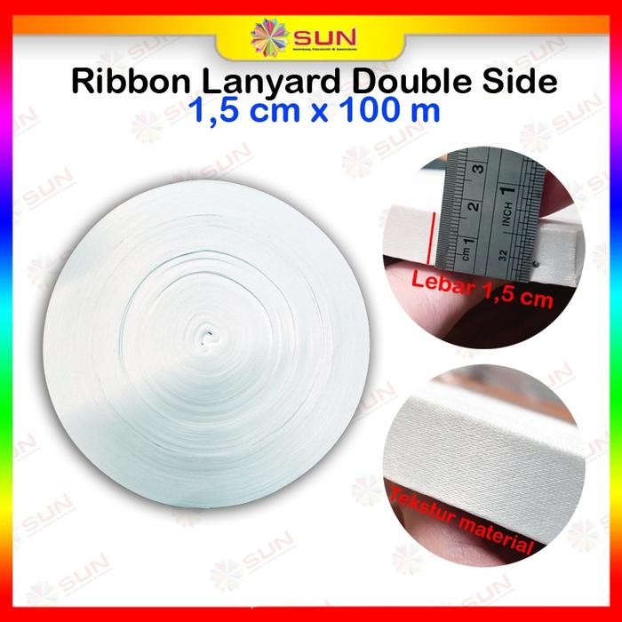 

AT Bahan Material Lanyard Roll / Tali Lanyard Roll Sublimasi 2 Sisi 100 meter