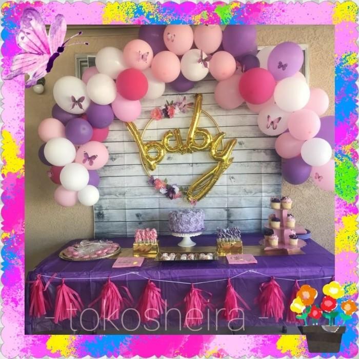 (Expert) Balon Pink Ungu Putih 12Inch Balon Latex Polos Doff Putih Ungu Pink