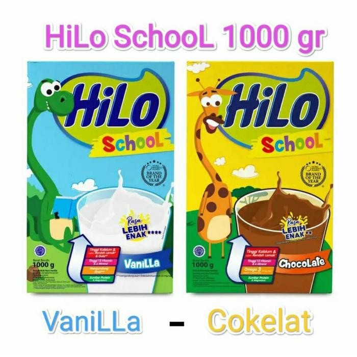 

(Expert) HiLo School Cokelat 1000gr/ Vanilla 1000gr Kemasan Baru