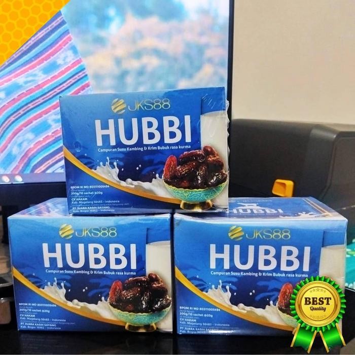 

(Expert) 1 BOX ISI 10 SACHET JKS88 HUBBI CAMPURAN SUSU KAMBING RASA KURMA BPOM