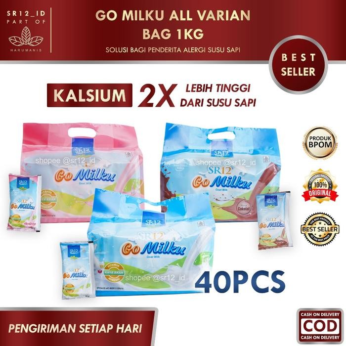 

(Expert) GO MILKU ALL VARIAN BAG 1KG (ISI 40PCS) SR12 / GOMILKU SR12 / SUSU KAMBING ETAWA SR12