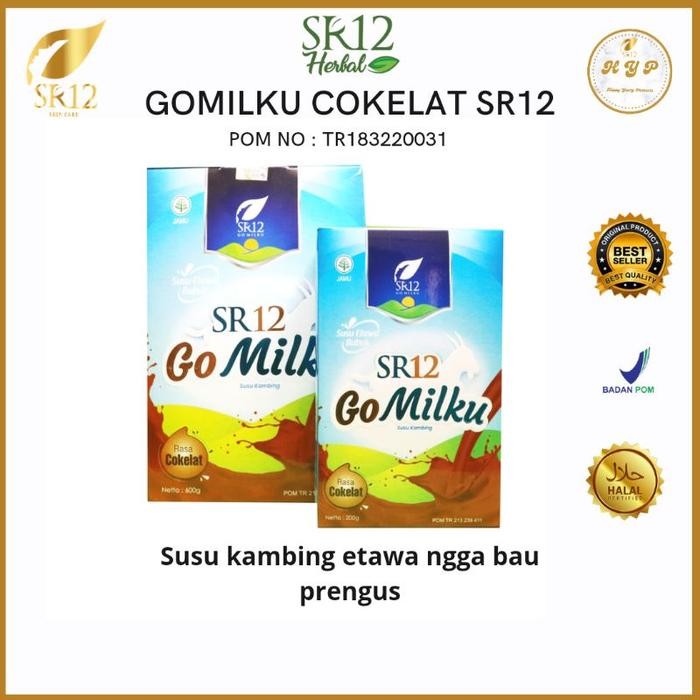 

(Expert) GOMILKU COKELAT SR12 200gr 600gr Susu kambing etawa bubuk tanpa pemanis dan krimer membantu