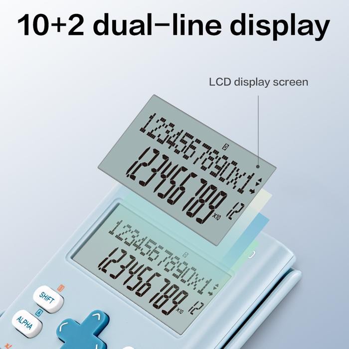 

Deli Kalkulator Ilmiah E1700 dengan Tampilan Ganda dan Tombol Silikon Responsif - Alat Calculator