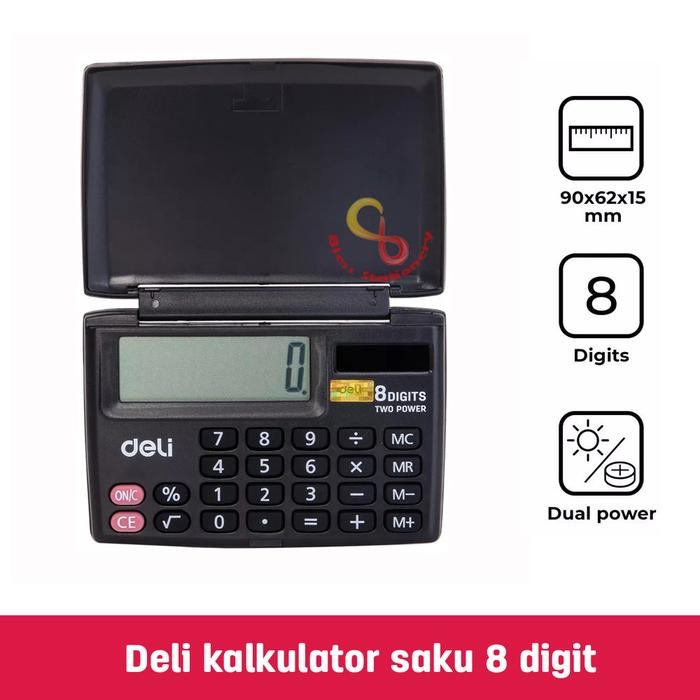 

Deli Kalkulator / Pocket Calculator 8 digits saku poket kecil (E39218)