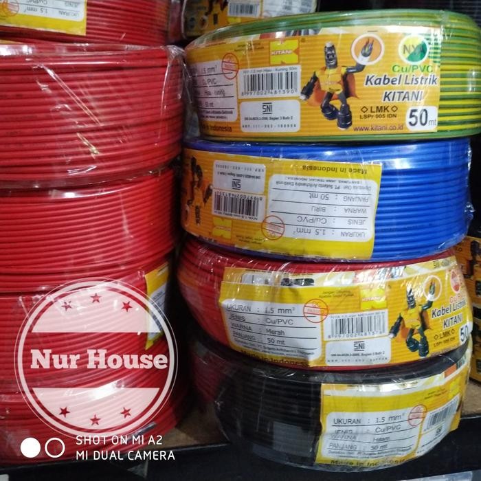 kabel listrik tunggal kitani NYA 1.5 50 meter