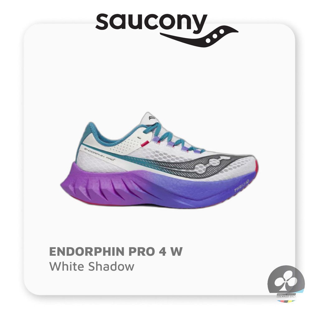 Sepatu Wanita SAUCONY Endorphin Pro 4 W WHITE/SHADOW - Sepatu Lari Wanita Outdoor Premium Original