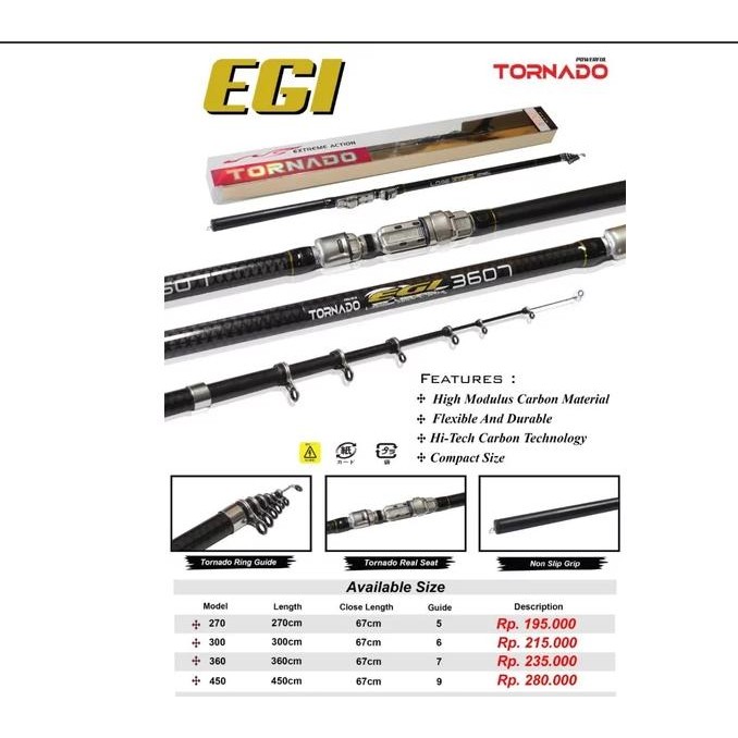 Joran Telescopic Tornado EGI 270-300-360-450