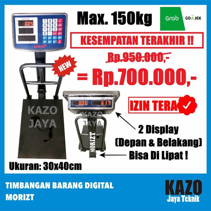 TIMBANGAN BARANG DIGITAL 150KG / TIMBANGAN DUDUK / LANTAI - MORIZT TERMURAH