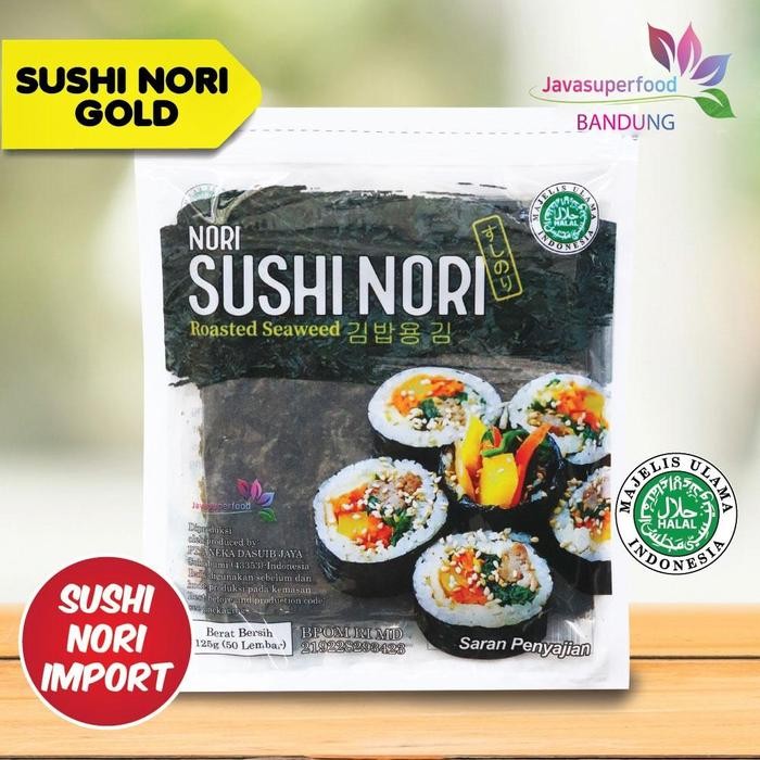 

New Sushi Nori Seaweed Rumput Laut Panggang / Sushi Nori Sakao HALAL 5/10/20/50 Sheets/lembar