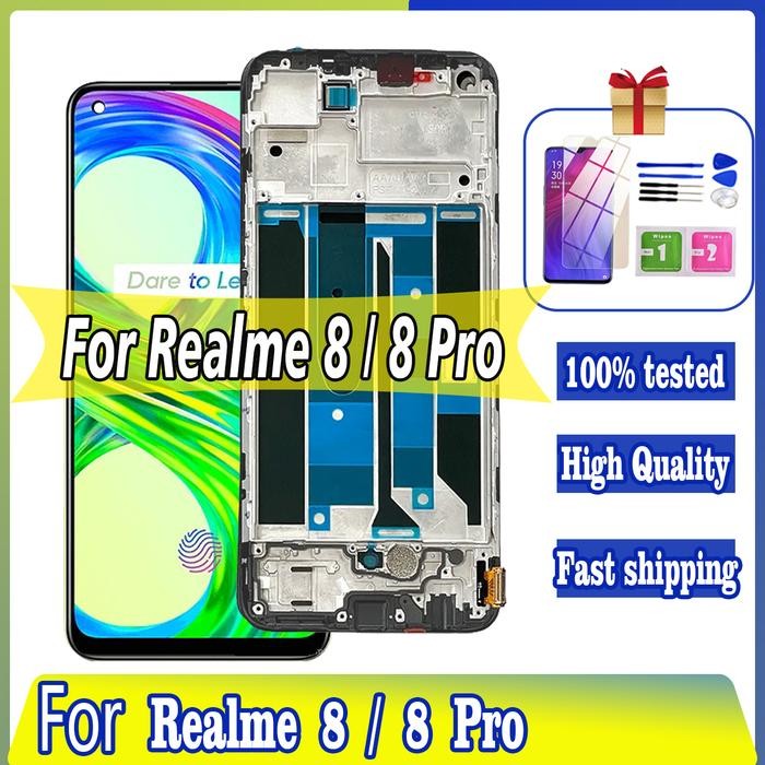 6.4inchLCD Original For Realme 8 RMX3085 Screen For Realme 8 Pro LCD