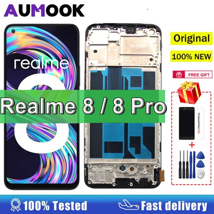 6.4inchOriginal For Realme 8 4G RMX3085 LCD Display Touch Screen Dig