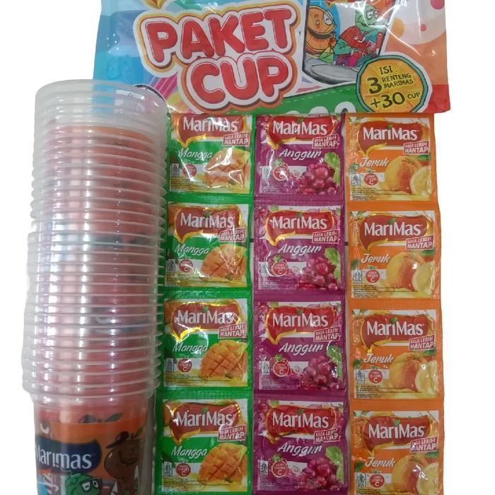 

New Marimas Bubuk Minuman Segar 30 Sachet + 30 Cup - Varian RANDOM - Air, Manis, Instan, Drink,
