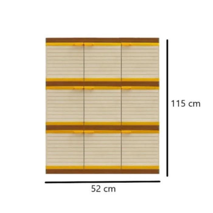 Lemari Plastik Rak Jumbo 9 Pintu Lemari Club Mega 3 Susun 9 Pintu Cwsp