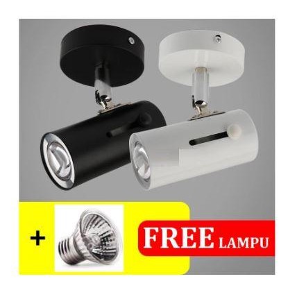 Lampu Sorot Led Spotlight Fitting E27 Rel Track Plafon Lampu Sorot E27