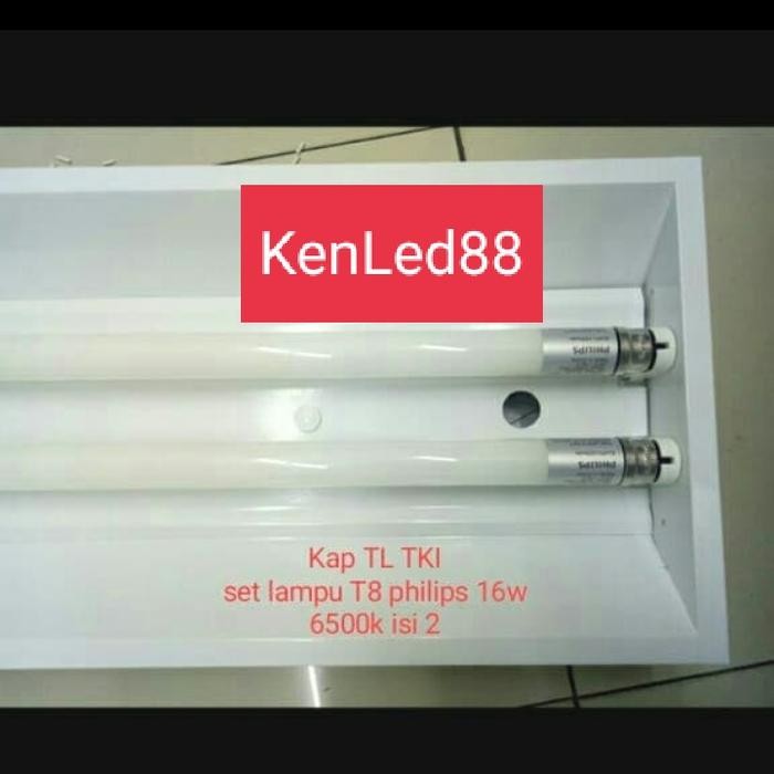 Kap Lampu TKI Inbow 2x36/2x16 Housing TL Neon Led 120cm 2Lampu