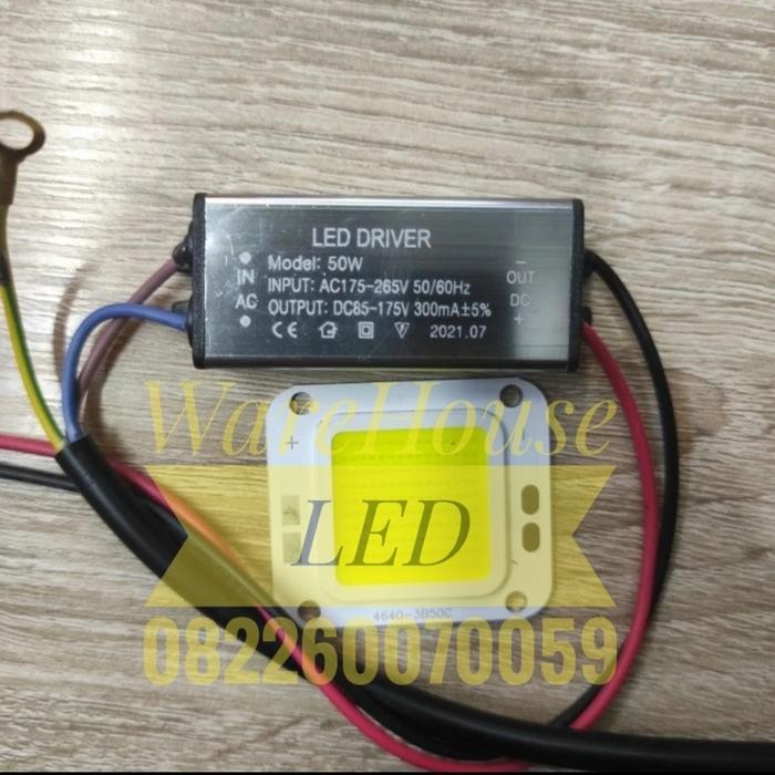 Chip Lampu Mata Led Jalan Pju Sorot Cob Ballast 50w travo 50 watt