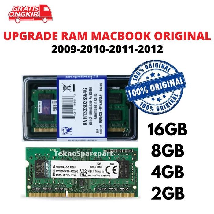 RAM 16GB 8GB 4GB 2GB Macbook Pro 2009 2010 2011 2012