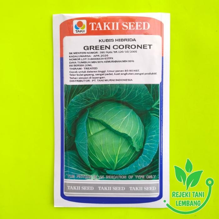 Benih Kubis Hibrida Green Coronet Isi 20 Ml
