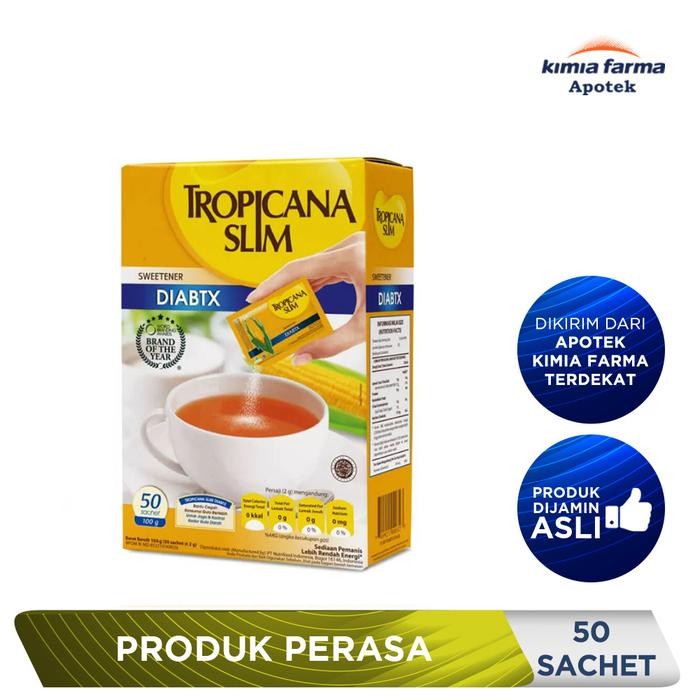 

Tropicana Slim Sweetener Diabtx 50 Sachet / Pemanis Rendah Kalori -Gratisongkir