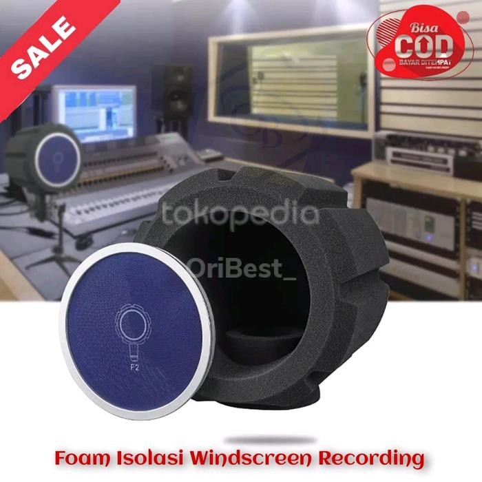 Foam noise canceling isolasi pop filter mic condenser windscreens busa