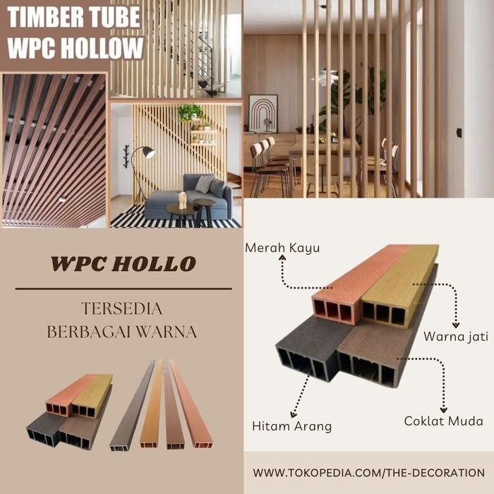 Timber Tube Wpc Outdoor Wpc Hollow Outdoor Wpc Kisi Penyekat Outdoor