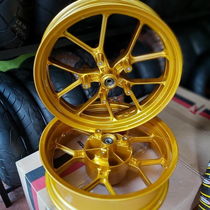 VELG VROSSI COBRA R25 / MT25 GOLD CANDY PAKET LENGKAP DOUBLE DISK