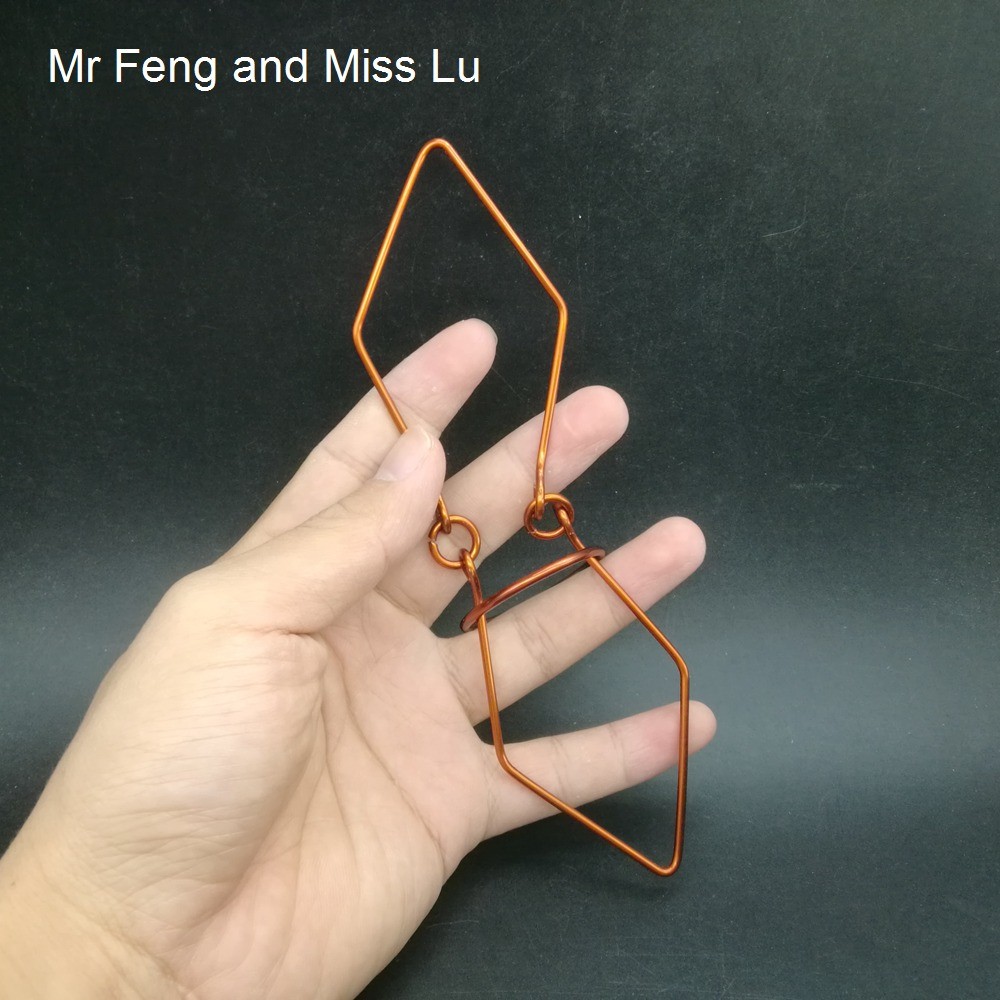 Jade Shape Red Copper Wire Puzzle Hand Made Toy