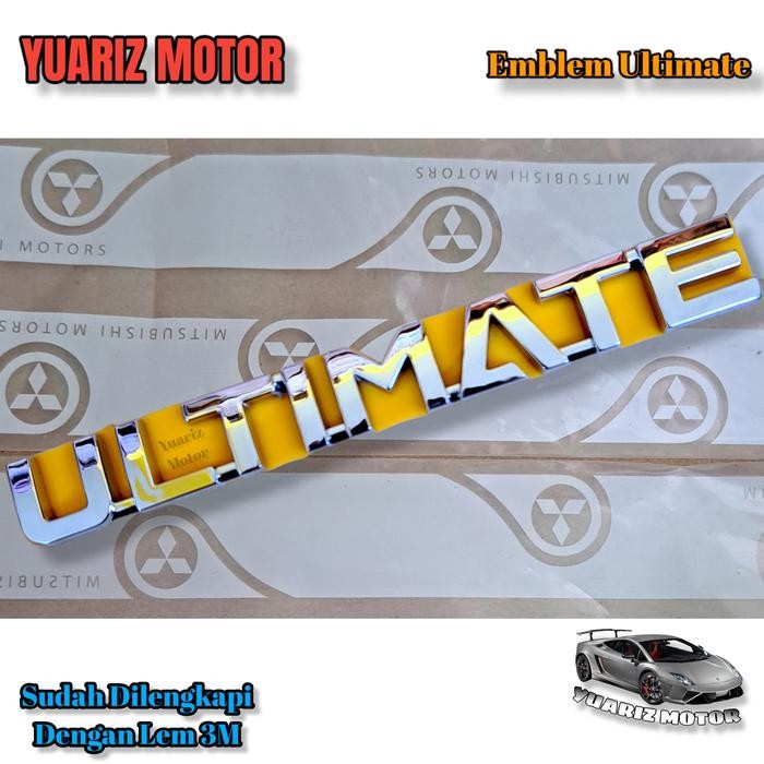 TERMURAH EMBLEM TULISAN ULTIMATE CHROME ORIGINAL/ LOGO EMBLEM TULISAN ULTIMATE