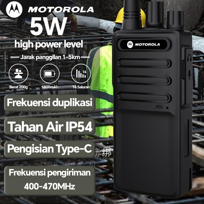 HT Motorola CP6688 Two Way Radio High-capacity 5800mAh High power 5Watt Long-range 10KM IP54