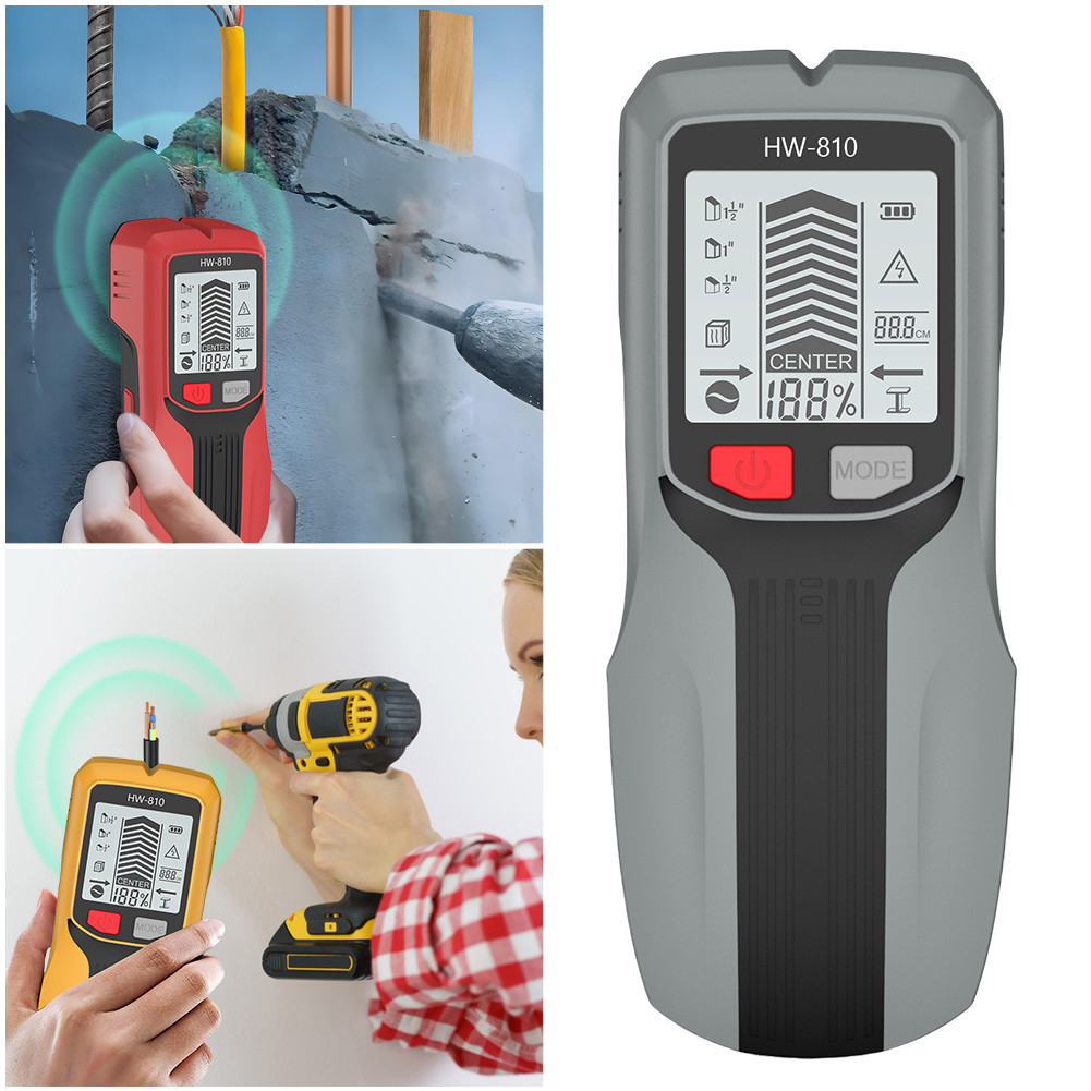 6 in 1 Stud Finder Wall Detector High Accuracy Electric Wall Scanner Sensor Stud Finder for Wood