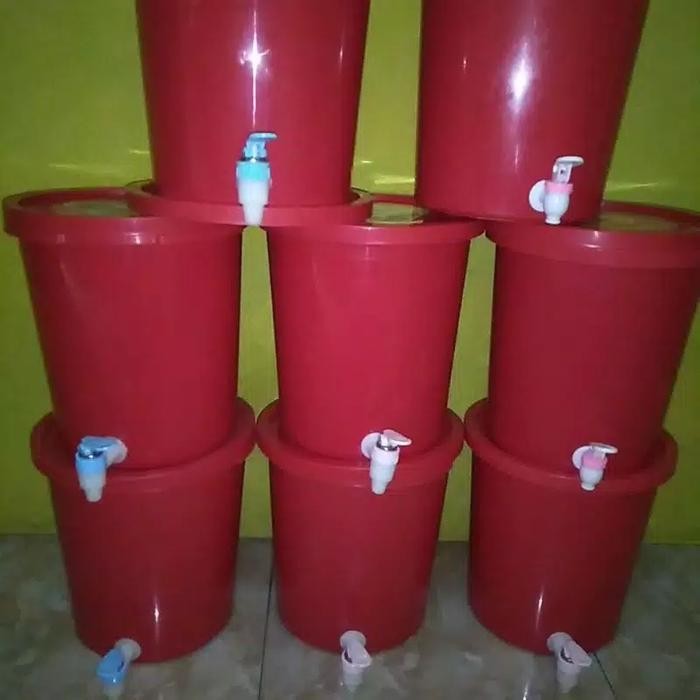 Ember Kran Cuci Tangan Ember Plastik Wudhu 9 Liter masih ready