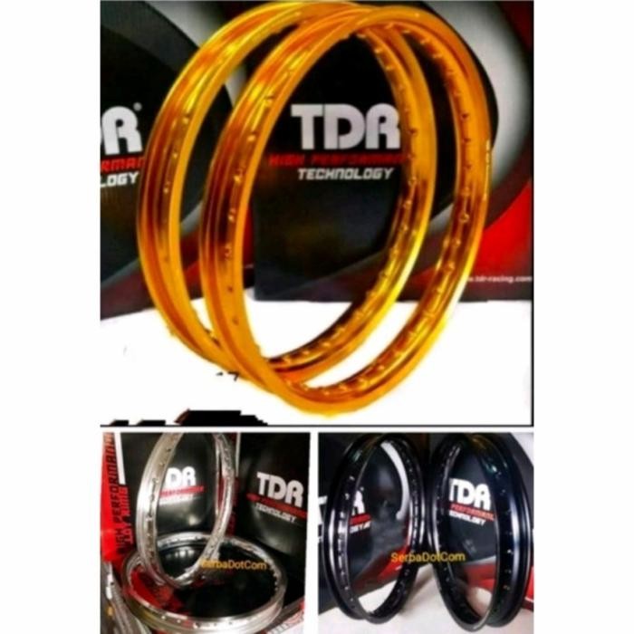 VELG TDR W SHAPE KOTAK 140 160 RING 17 BLACK GOLD SILVER MIRROR ORIGINAL R17 R 17 not wm w er u